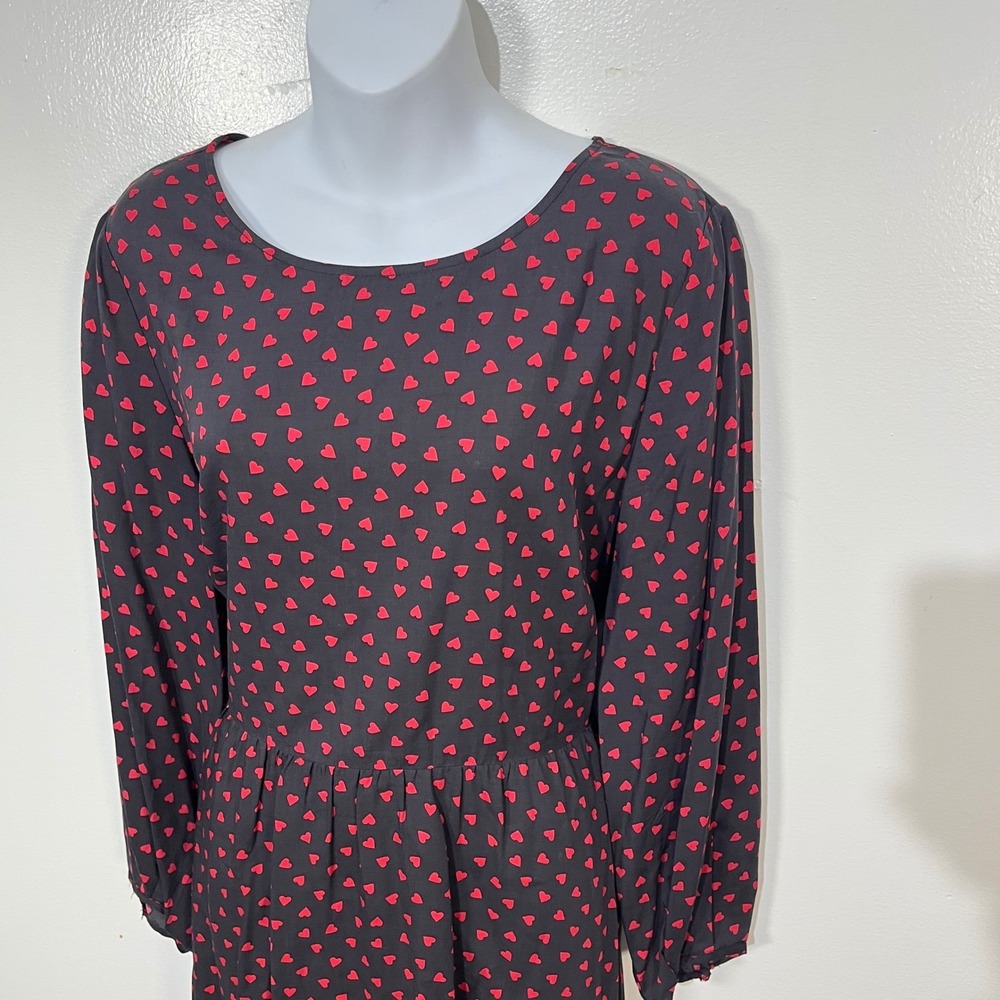 Reformation Black Heart Angie Mini Dress‎ Women's Size XL - Picture 3 of 6